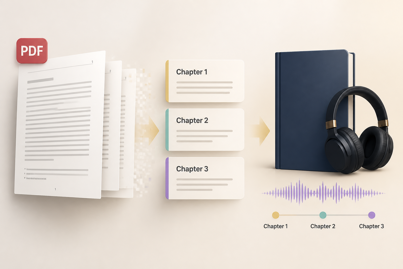 Як перетворити PDF на аудіокнигу з главами у SonikaAI