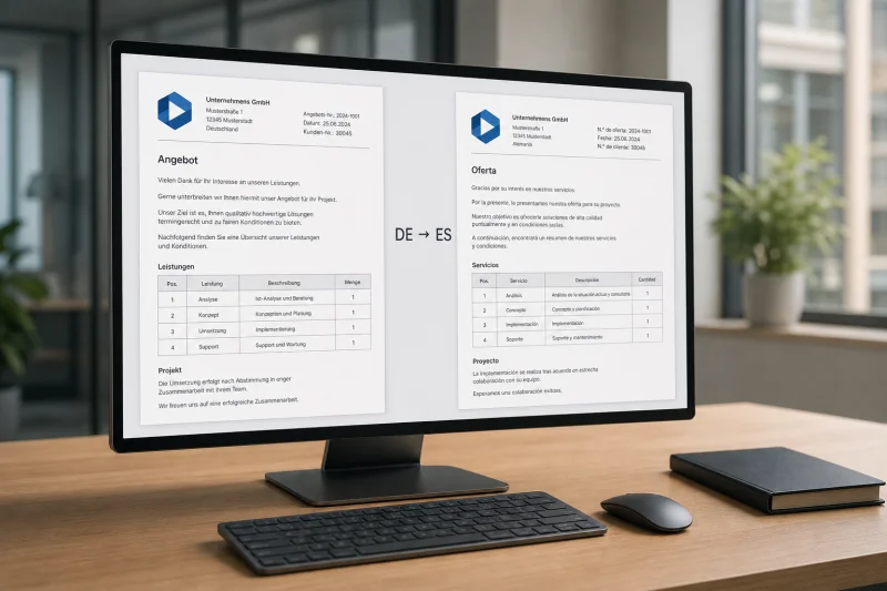 Word-Dokument übersetzen ohne Formatierung verlieren